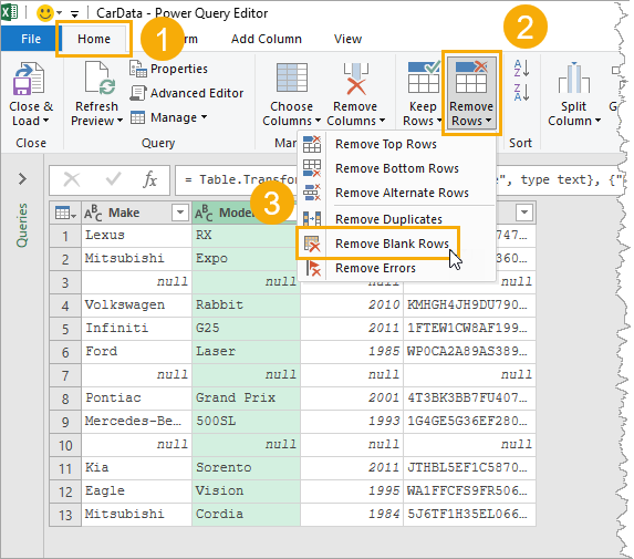 excel for mac adding header row to table
